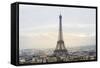 Eiffel Tower with Paris Skyline at Sunset-Sira Anamwong-Framed Stretched Canvas