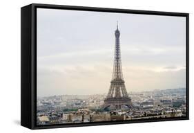 Eiffel Tower with Paris Skyline at Sunset-Sira Anamwong-Framed Stretched Canvas