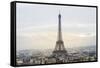 Eiffel Tower with Paris Skyline at Sunset-Sira Anamwong-Framed Stretched Canvas
