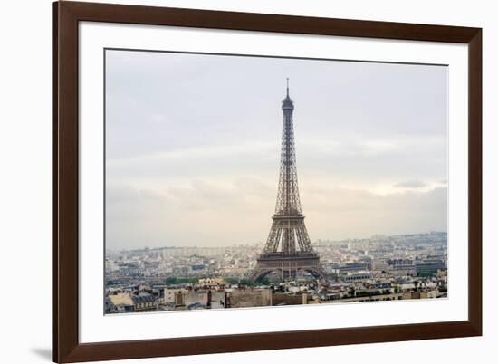 Eiffel Tower with Paris Skyline at Sunset-Sira Anamwong-Framed Photographic Print