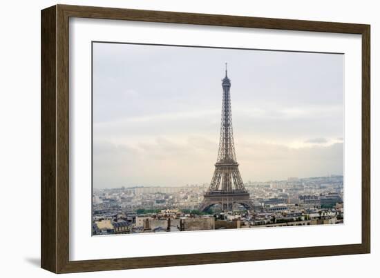 Eiffel Tower with Paris Skyline at Sunset-Sira Anamwong-Framed Photographic Print