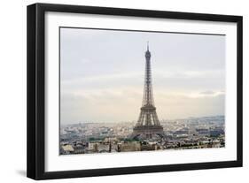 Eiffel Tower with Paris Skyline at Sunset-Sira Anamwong-Framed Photographic Print
