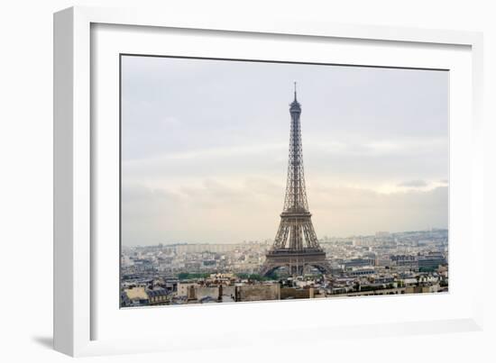 Eiffel Tower with Paris Skyline at Sunset-Sira Anamwong-Framed Photographic Print