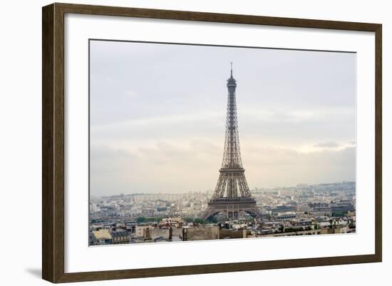 Eiffel Tower with Paris Skyline at Sunset-Sira Anamwong-Framed Photographic Print