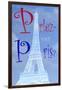 Eiffel Tower with Parlez-vous Paris-Cora Niele-Framed Giclee Print