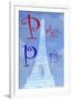 Eiffel Tower with Parlez-vous Paris-Cora Niele-Framed Giclee Print