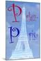 Eiffel Tower with Parlez-vous Paris-Cora Niele-Mounted Giclee Print