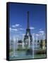 Eiffel Tower with Water Fountains, Paris, France, Europe-Nigel Francis-Framed Stretched Canvas