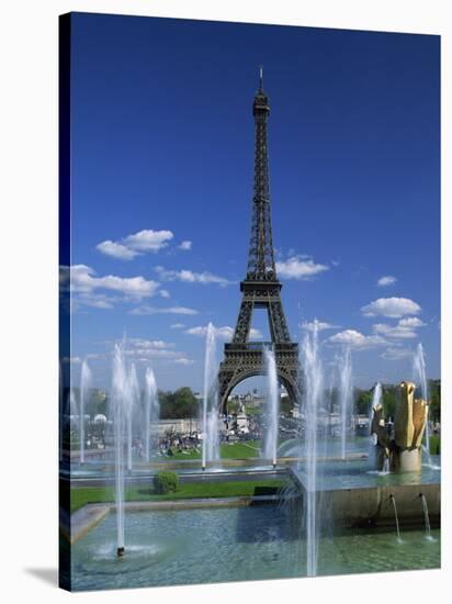 Eiffel Tower with Water Fountains, Paris, France, Europe-Nigel Francis-Stretched Canvas