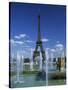 Eiffel Tower with Water Fountains, Paris, France, Europe-Nigel Francis-Stretched Canvas