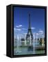 Eiffel Tower with Water Fountains, Paris, France, Europe-Nigel Francis-Framed Stretched Canvas