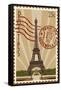 Eiffel Tower-Lantern Press-Framed Stretched Canvas