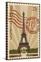 Eiffel Tower-Lantern Press-Stretched Canvas