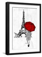 Eiffel Umbrella-OnRei-Framed Art Print