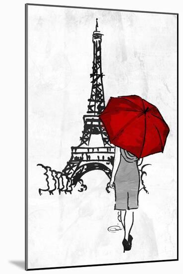 Eiffel Umbrella-OnRei-Mounted Art Print