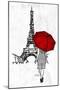 Eiffel Umbrella-OnRei-Mounted Art Print