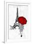 Eiffel Umbrella-OnRei-Framed Art Print