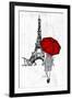 Eiffel Umbrella-OnRei-Framed Art Print