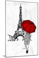 Eiffel Umbrella-OnRei-Mounted Art Print