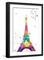 Eiffel watercolor-OnRei-Framed Art Print