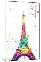 Eiffel watercolor-OnRei-Mounted Art Print