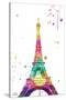 Eiffel watercolor-OnRei-Stretched Canvas