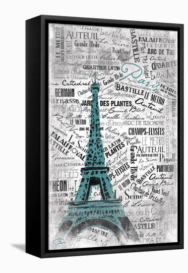 Eiffel-OnRei-Framed Stretched Canvas