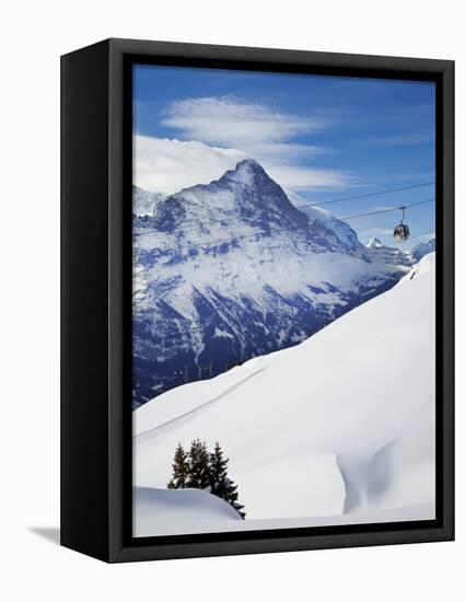 Eiger, Grindelwald, Jungfrau Region, Bernese Oberland, Switzerland-Gavin Hellier-Framed Stretched Canvas