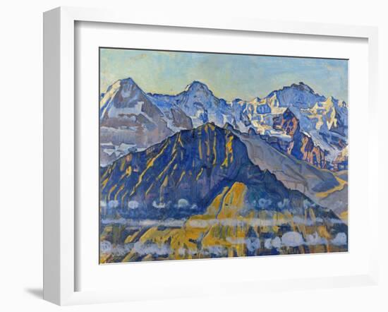 Eiger, Moench and Jungfrau in the Sun-Ferdinand Hodler-Framed Premium Giclee Print