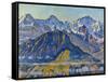 Eiger, Moench and Jungfrau in the Sun-Ferdinand Hodler-Framed Stretched Canvas