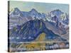 Eiger, Moench and Jungfrau in the Sun-Ferdinand Hodler-Stretched Canvas