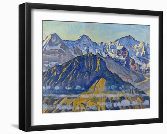 Eiger, Moench and Jungfrau in the Sun-Ferdinand Hodler-Framed Giclee Print