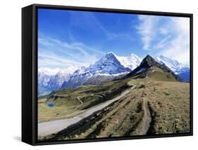 Eiger, Monch and Jungfrau, Bernese Oberland, Swiss Alps, Switzerland-Hans Peter Merten-Framed Stretched Canvas