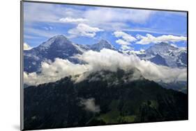 Eiger, Monch and Jungfrau, seen from Schynige Platte, Bernese Oberland, Canton of Bern, Switzerland-Hans-Peter Merten-Mounted Photographic Print