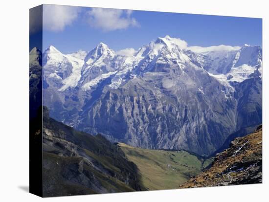 Eiger, Monch, Jungfrau Mountains, Bernese Oberland, Swiss Alps, Switzerland, Europe-Andrew Sanders-Stretched Canvas