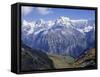 Eiger, Monch, Jungfrau Mountains, Bernese Oberland, Swiss Alps, Switzerland, Europe-Andrew Sanders-Framed Stretched Canvas