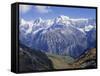 Eiger, Monch, Jungfrau Mountains, Bernese Oberland, Swiss Alps, Switzerland, Europe-Andrew Sanders-Framed Stretched Canvas