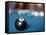 Eight ball on pool table-null-Framed Stretched Canvas