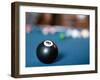 Eight ball on pool table-null-Framed Premium Photographic Print