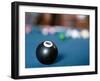 Eight ball on pool table-null-Framed Premium Photographic Print