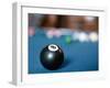 Eight ball on pool table-null-Framed Premium Photographic Print