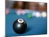 Eight ball on pool table-null-Mounted Premium Photographic Print