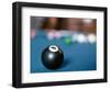 Eight ball on pool table-null-Framed Photographic Print