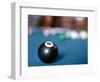 Eight ball on pool table-null-Framed Photographic Print