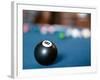 Eight ball on pool table-null-Framed Photographic Print