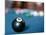 Eight ball on pool table-null-Mounted Photographic Print