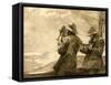 Eight Bells, 1887 (Etching)-Winslow Homer-Framed Stretched Canvas