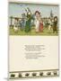 Eight Children Carrying Flowers-Kate Greenaway-Mounted Art Print