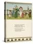 Eight Children Carrying Flowers-Kate Greenaway-Stretched Canvas