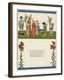 Eight Children Mourning a Dead Bird-Kate Greenaway-Framed Art Print